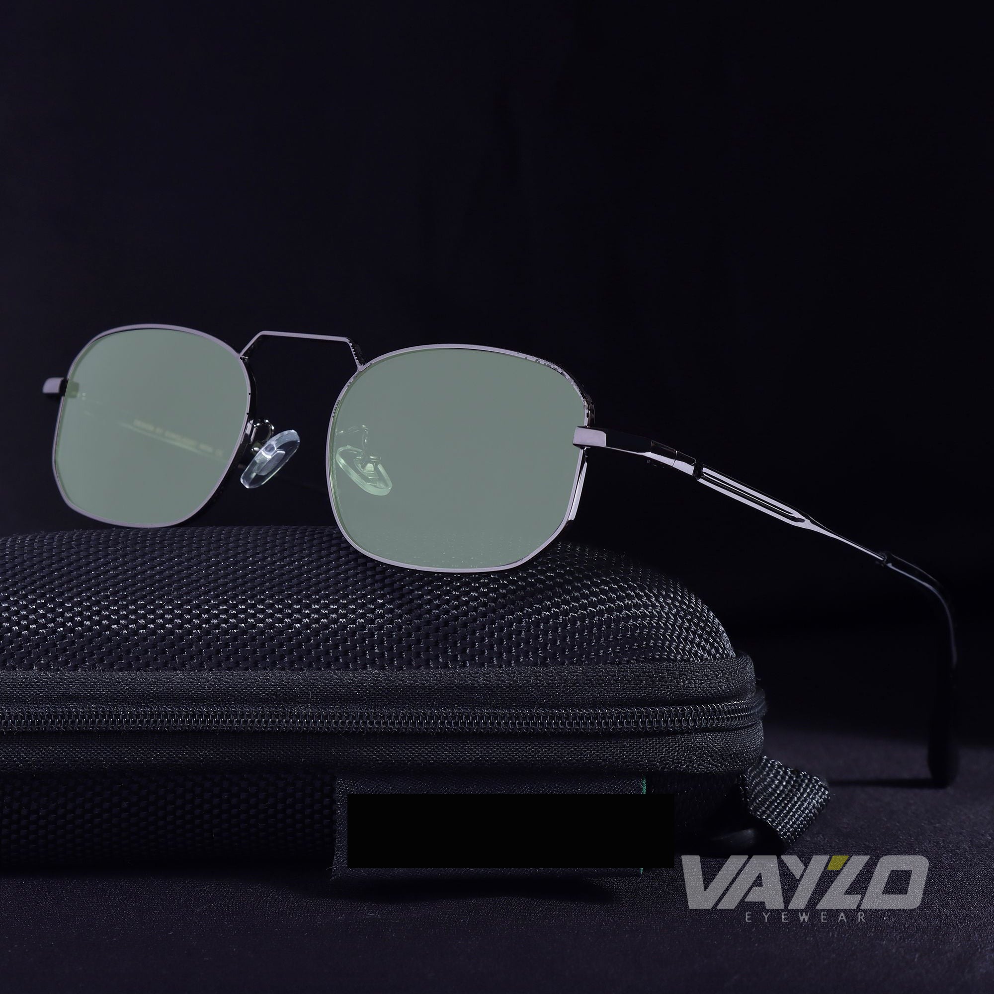 Imperio Gun Green Rectangle Sunglasses for Men & Women | UV400