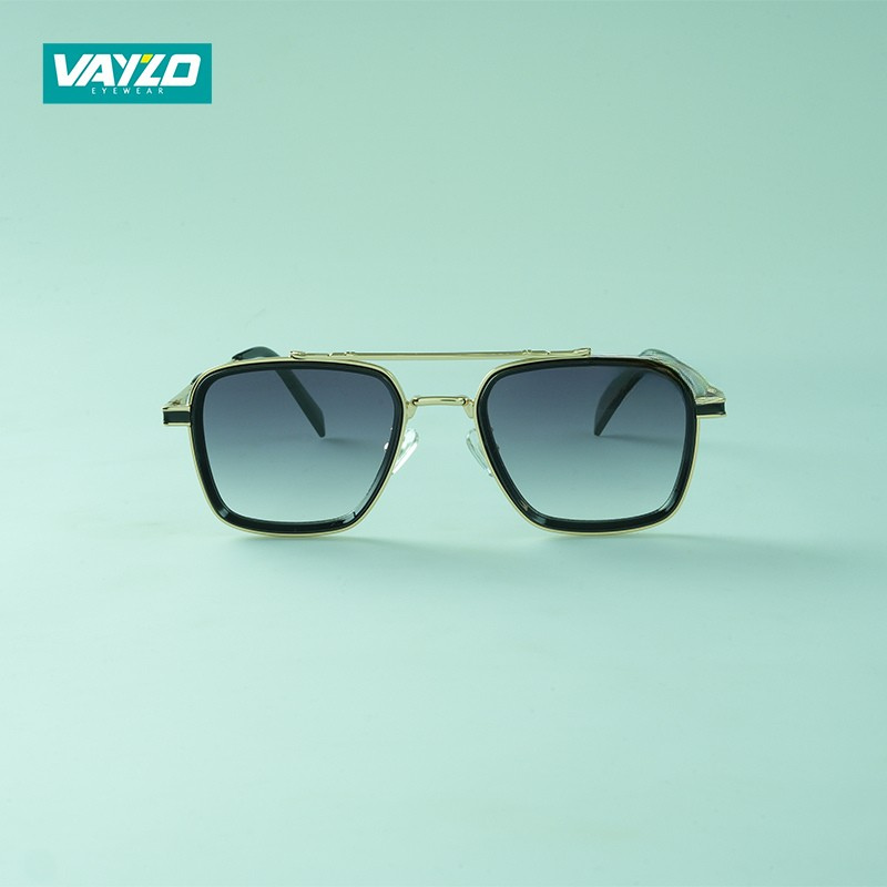 Full-Rim Golden Black  Sunglass