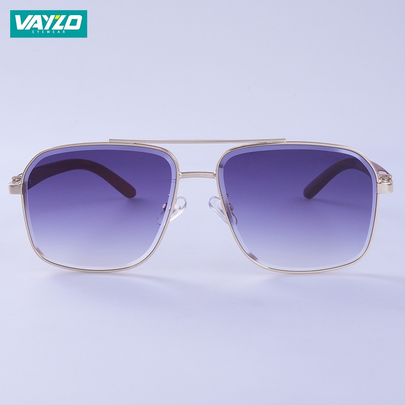 Double Bridge  Golden Brown Sunglass