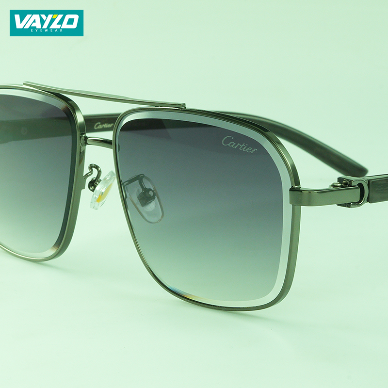 Square Aviator Ash Green Sunglass