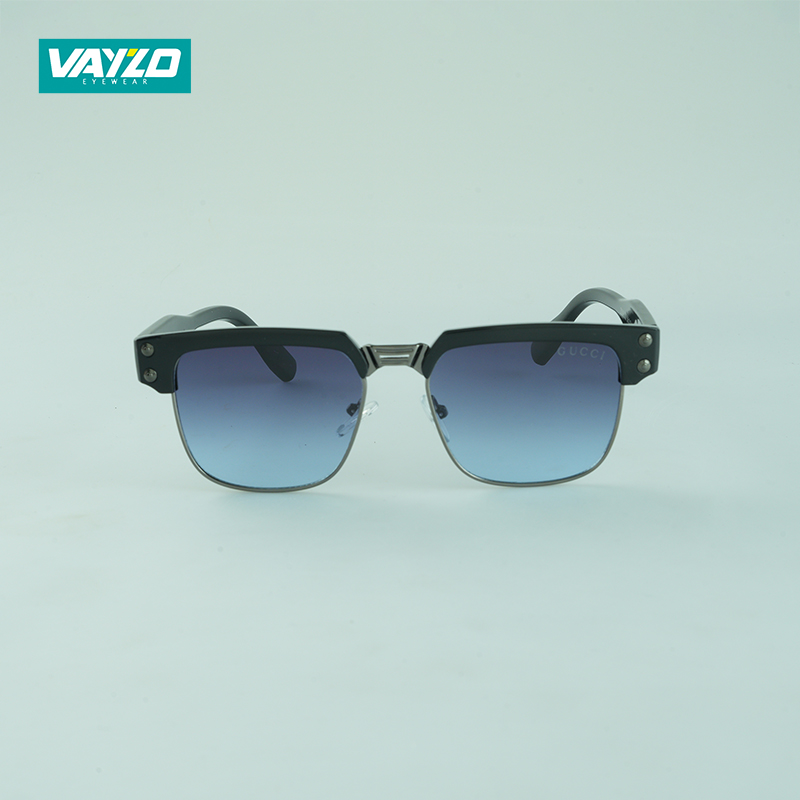 Browline Black Blue Sunglass